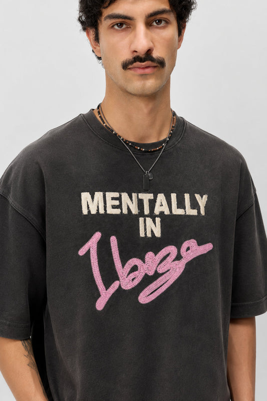 Oversized T-Shirt with Ibiza Print