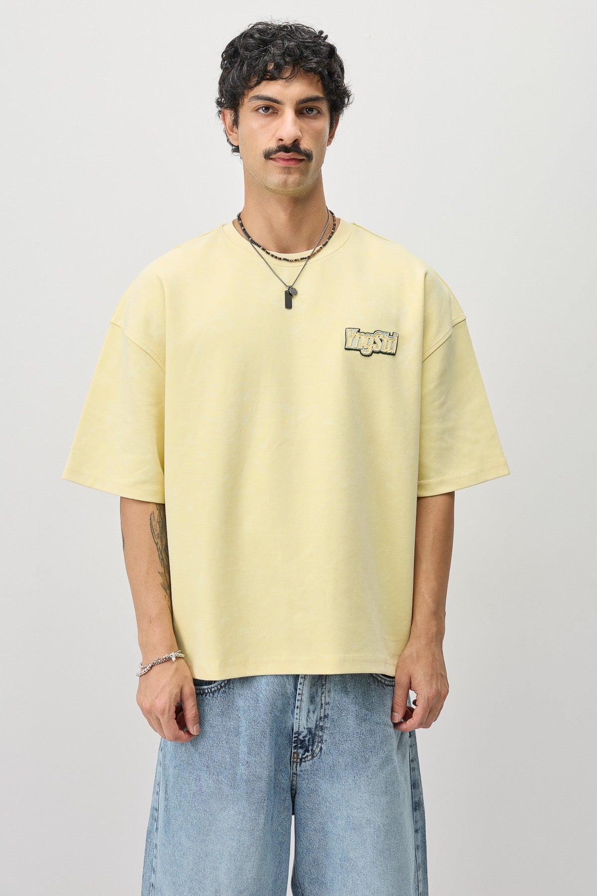 Oversized T-Shirt with Printed Label