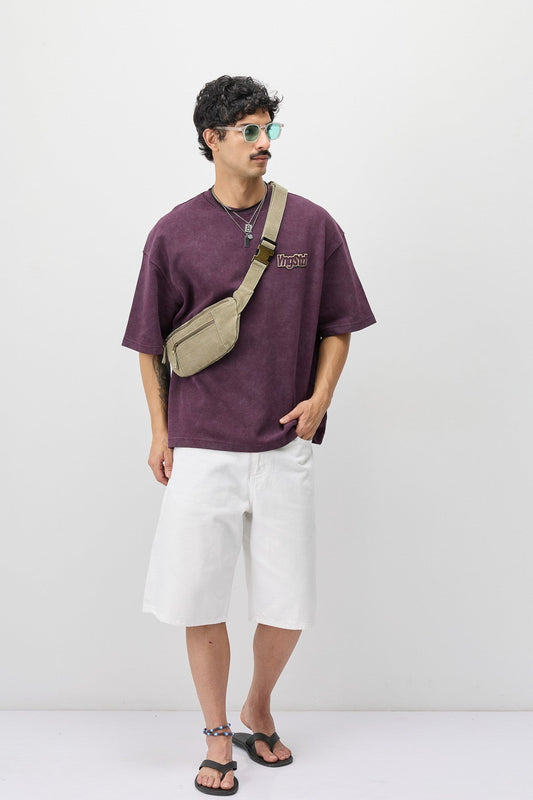 Oversized T-Shirt with Printed Label
