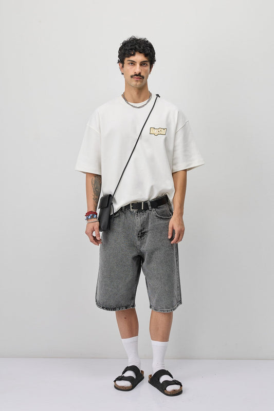 Oversized T-Shirt with Printed Label