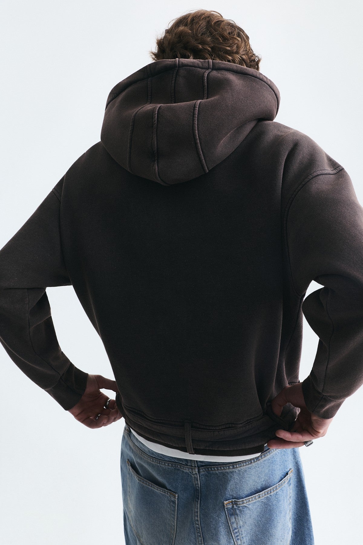 Boxy Fit Sweatshirt with Belt