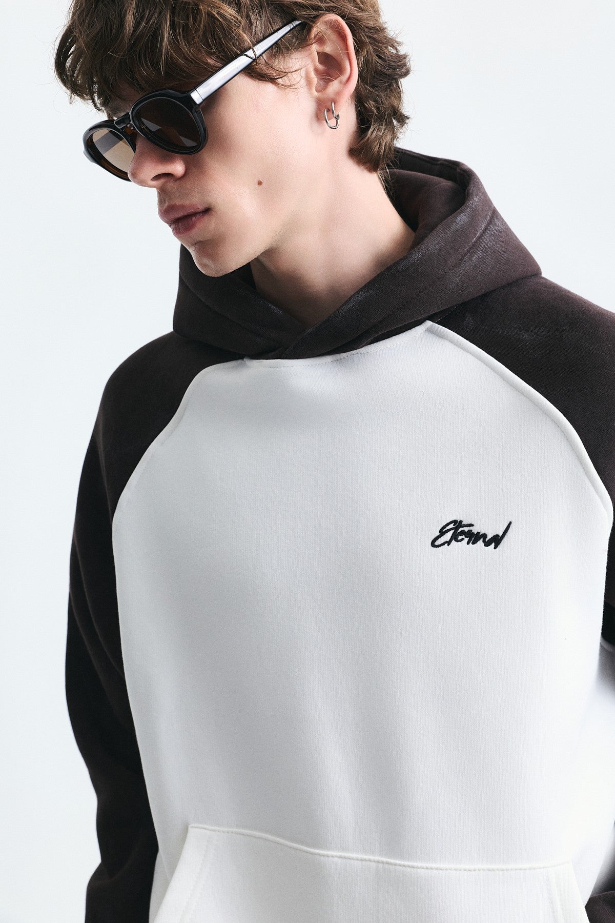 Color-Blocked Hooded Sweatshirt