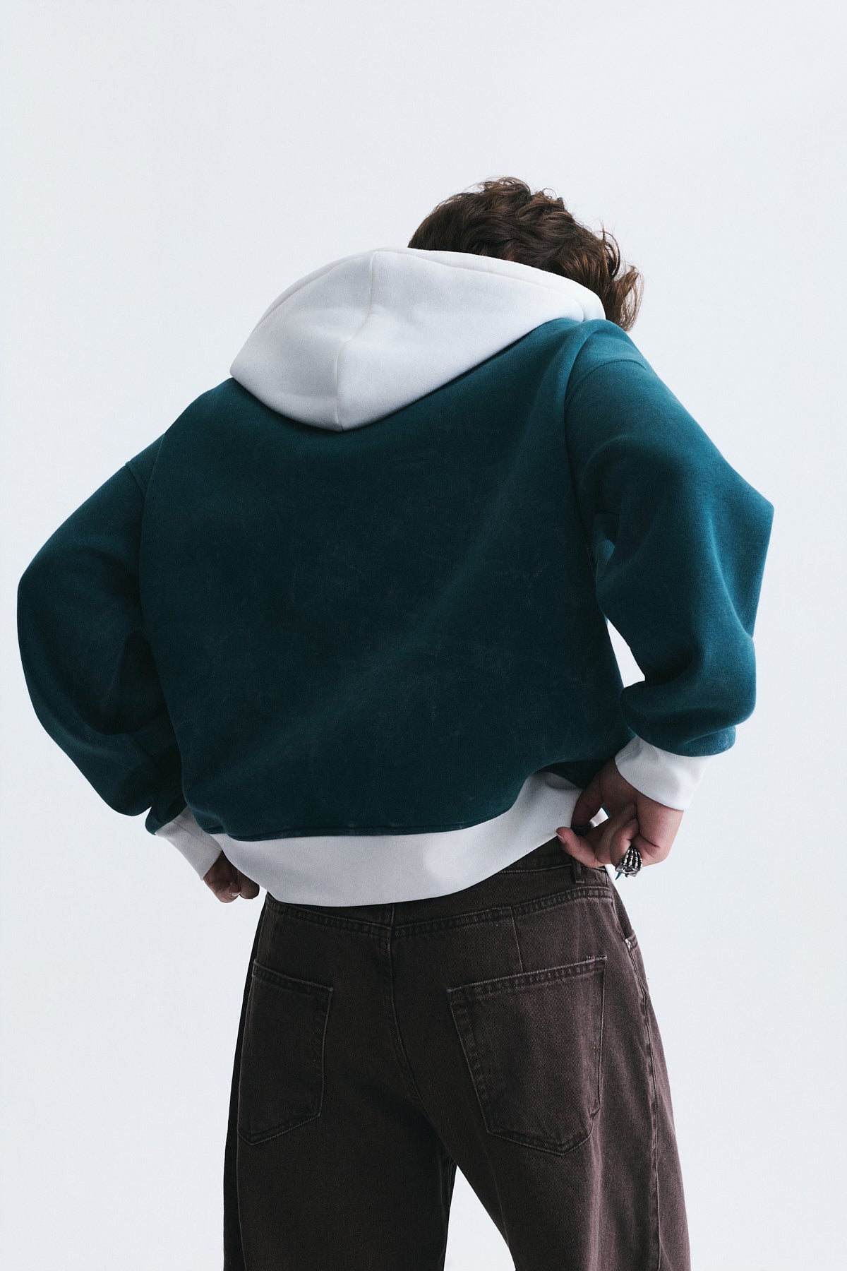Block-Color Oversized Sweatshirt