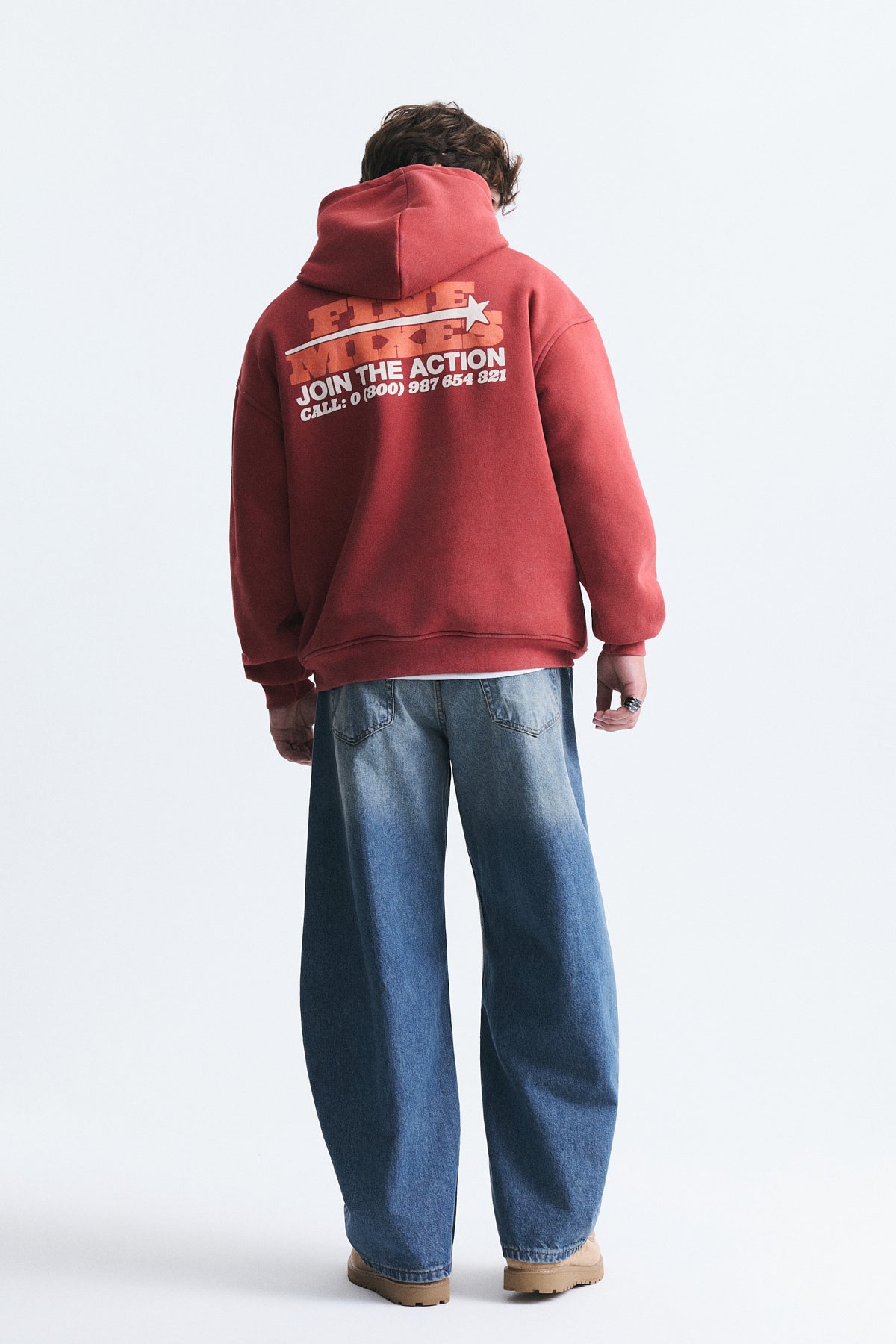 Oversized Washable Hooded Sweatshirt