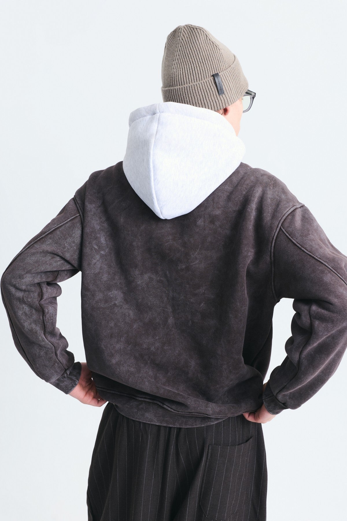 Oversized Printed Hooded Sweatshirt V70-266