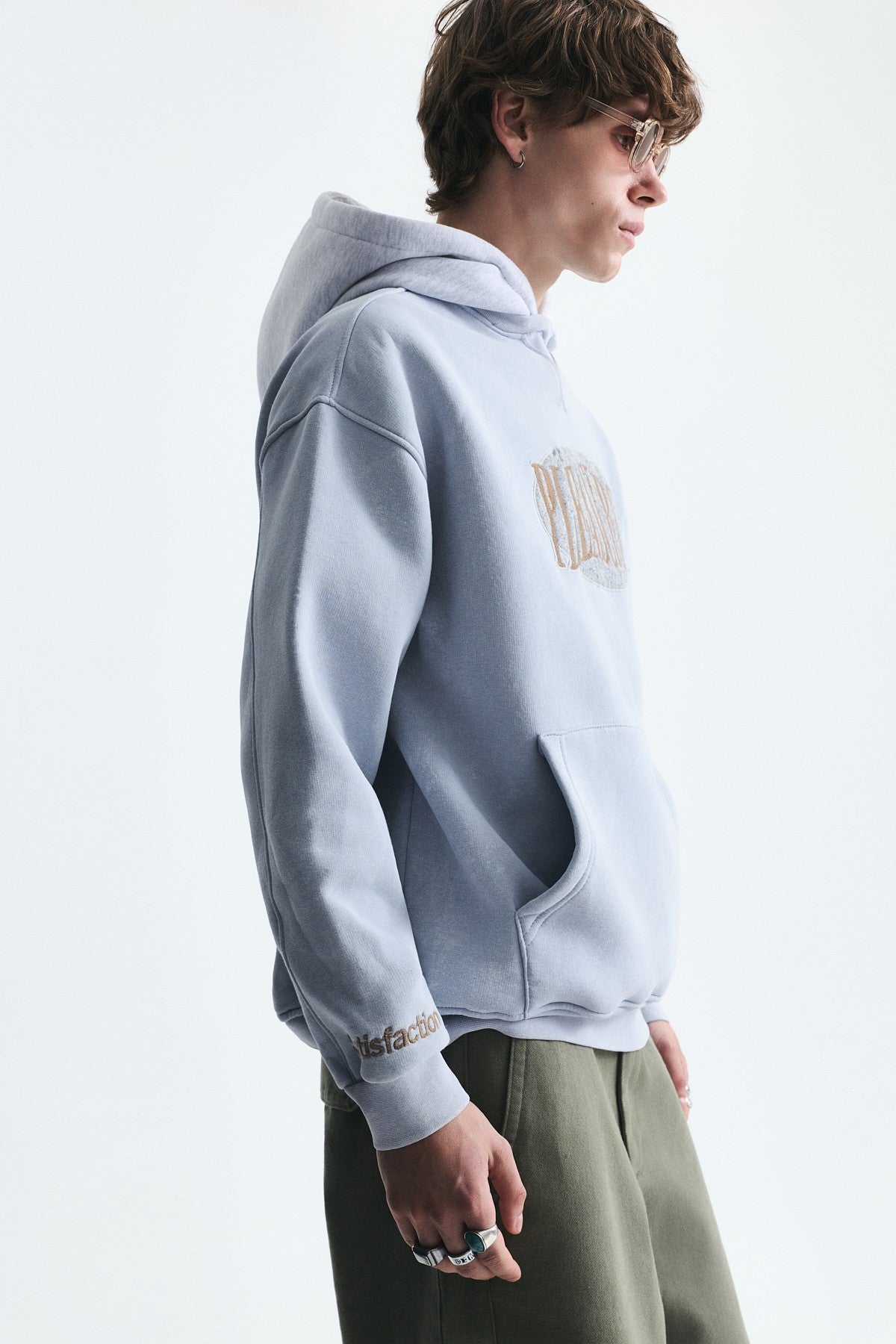 Oversized Printed Hooded Sweatshirt V70-266