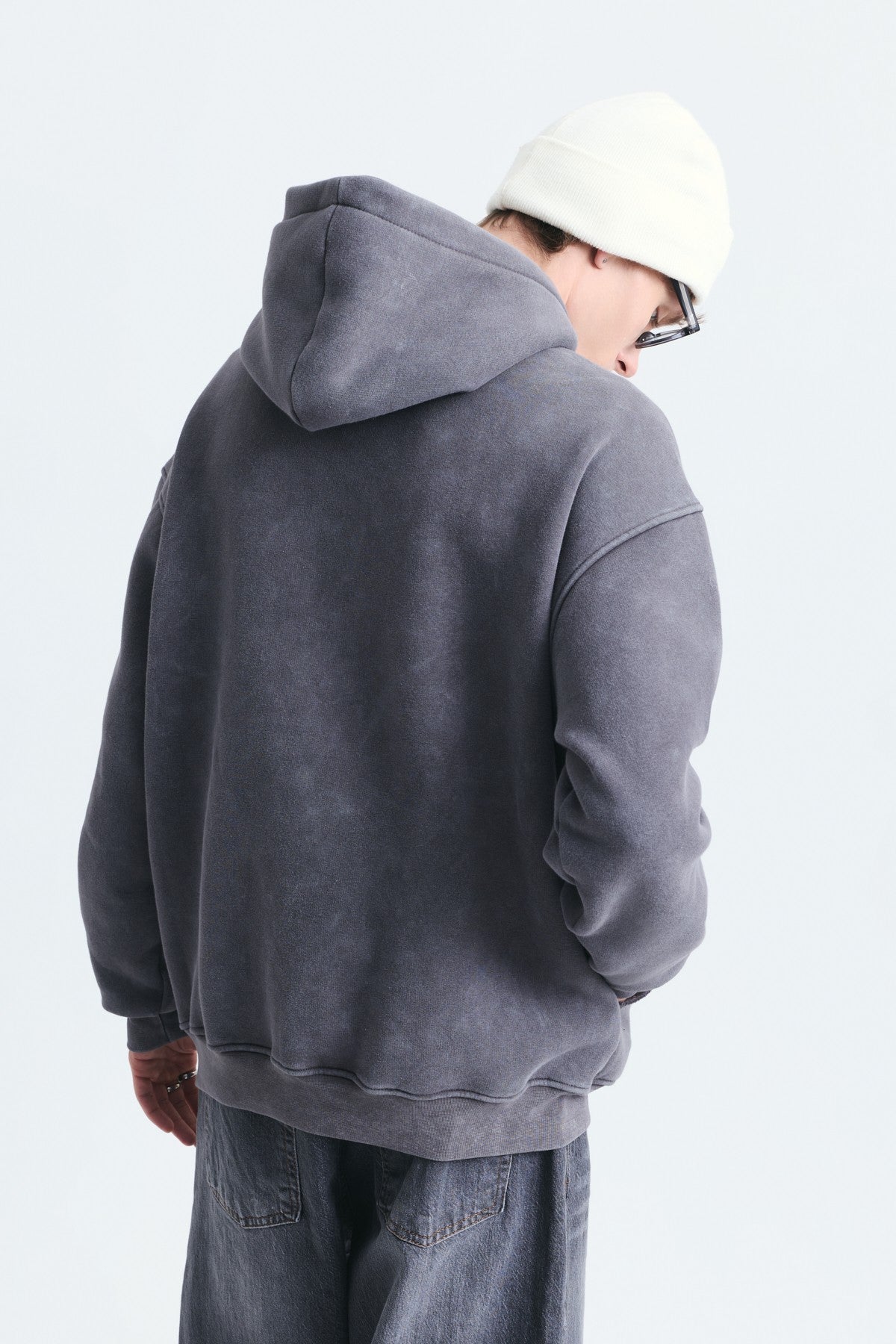 Oversized Sweatshirt with Printed Numbers