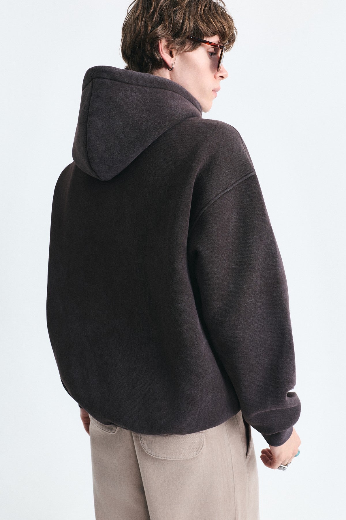 Oversized Sweatshirt with Printed Numbers