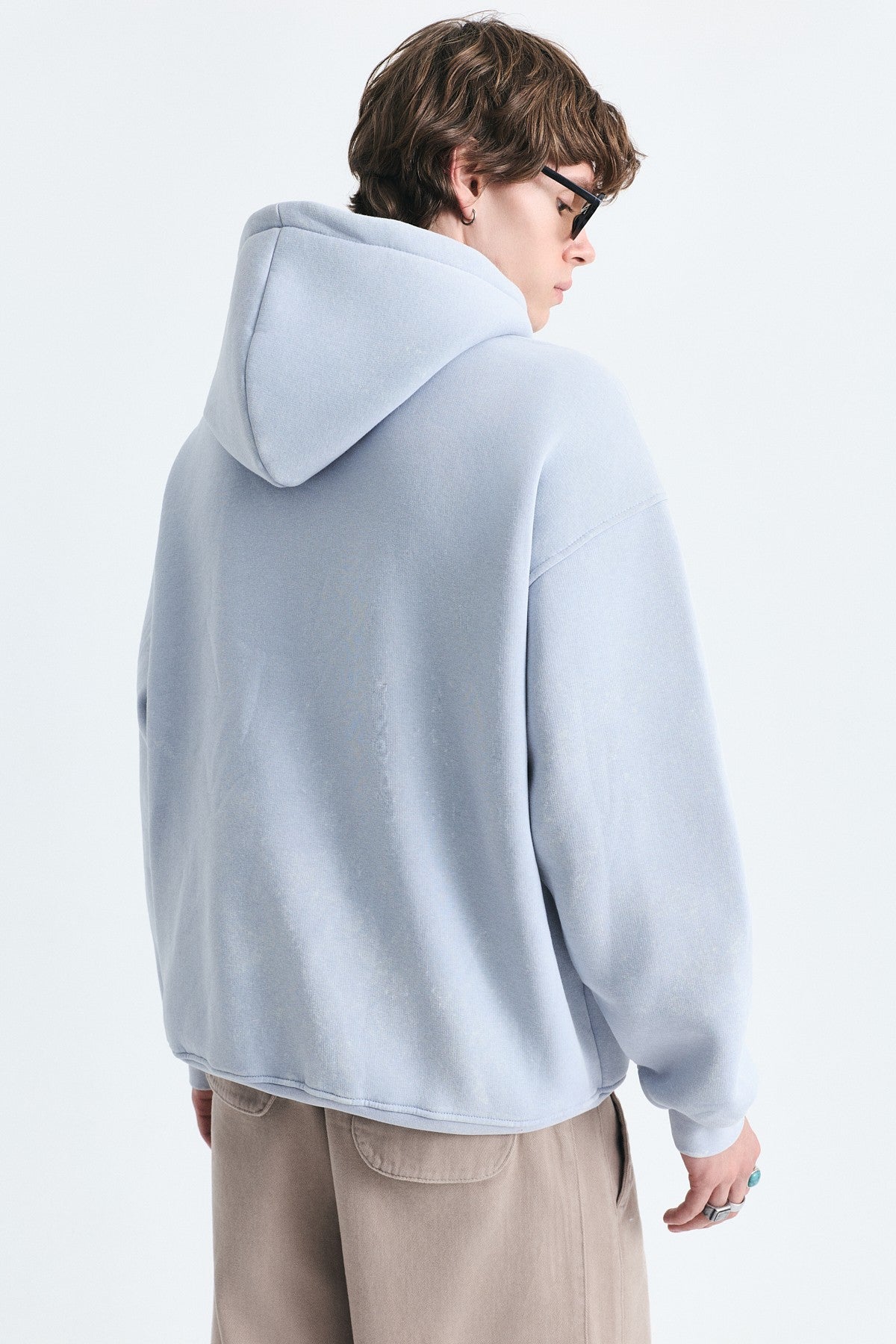 Oversized Sweatshirt with Printed Numbers