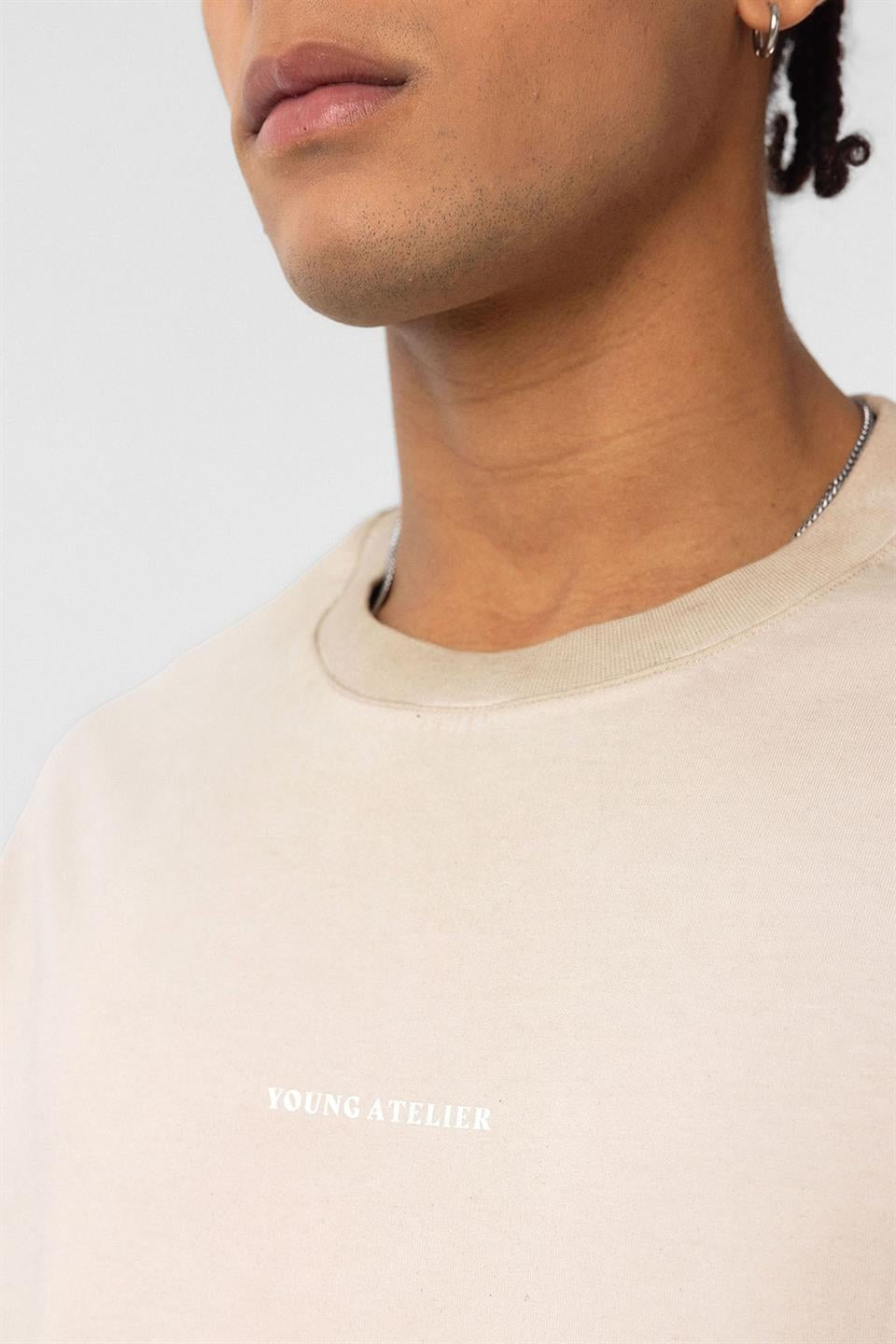 Oversized T-Shirt, Stone, Pre-Washed