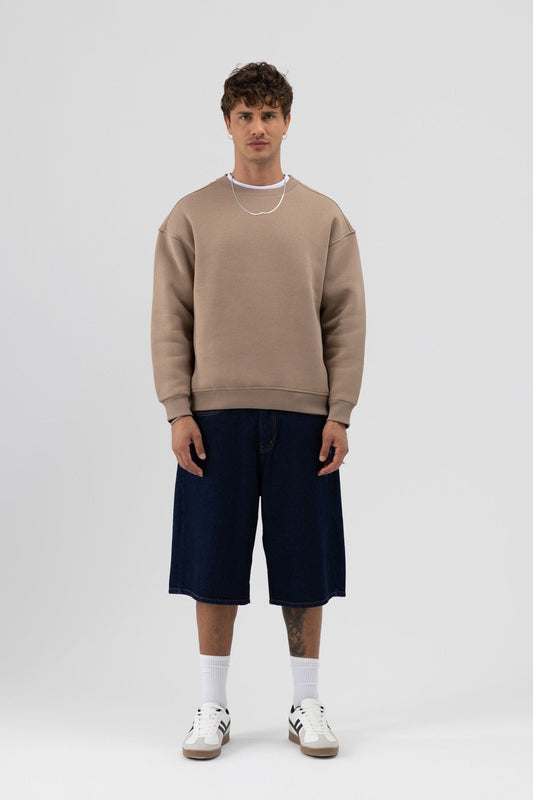 Basic Crew Neck Oversized Sweatshirt