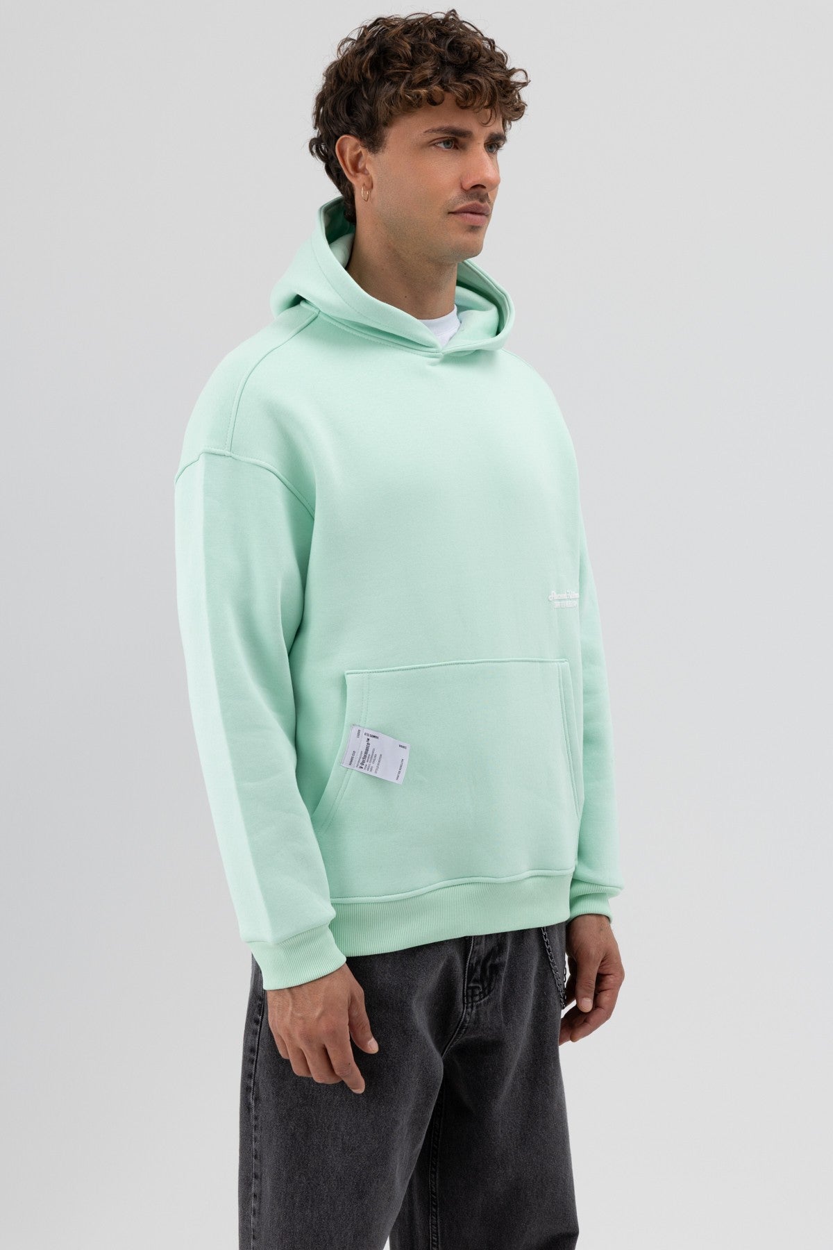 Oversized Hooded Printed Sweatshirt