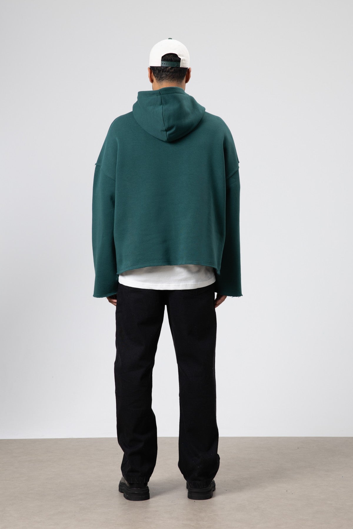 Basic Oversized Seamless Hooded Sweatshirt