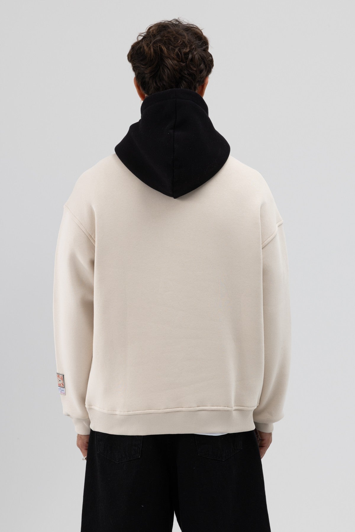 Two-Tone Printed Oversized Sweatshirt V70-92