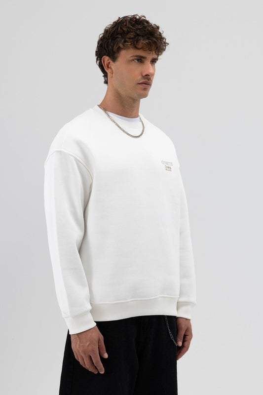 Oversized Bike Neck Print Sweatshirt V70-95