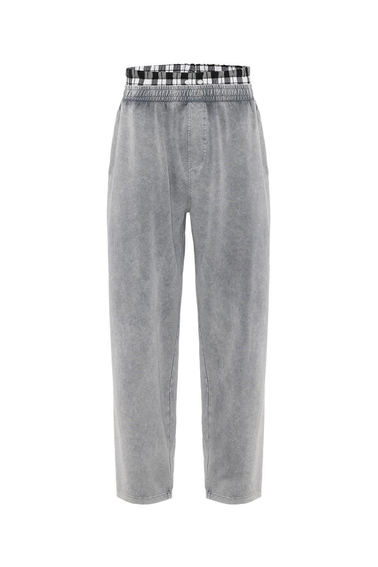 Washed, High-Waisted, Baggy Sweatpants