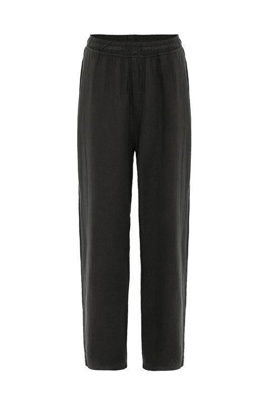 Baggy-Fit Muslin Linen Pants