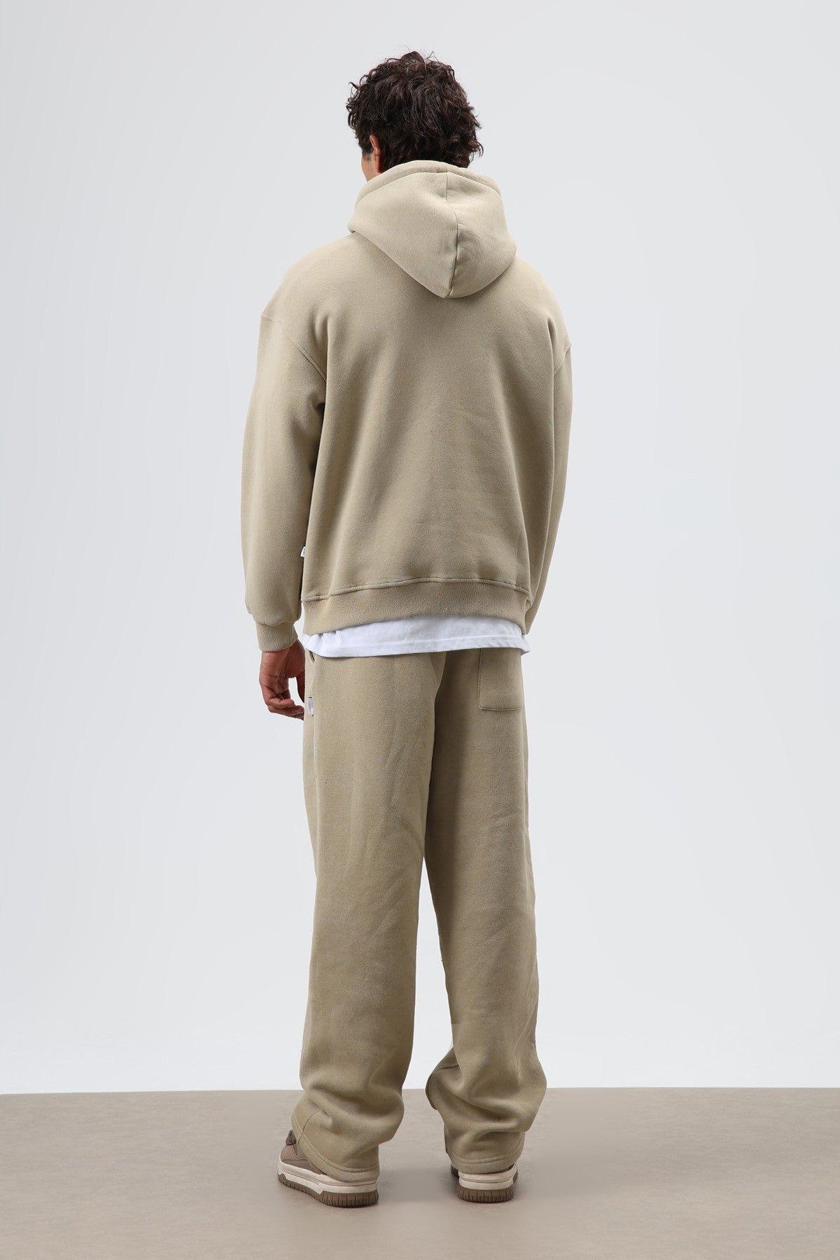 Pre-Washed Baggy Sweatpants, Khaki