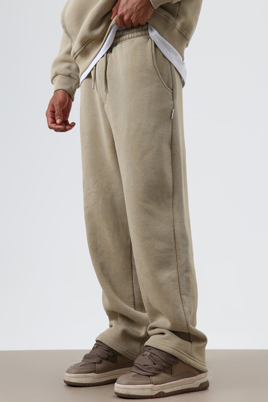 Pre-Washed Baggy Sweatpants, Khaki