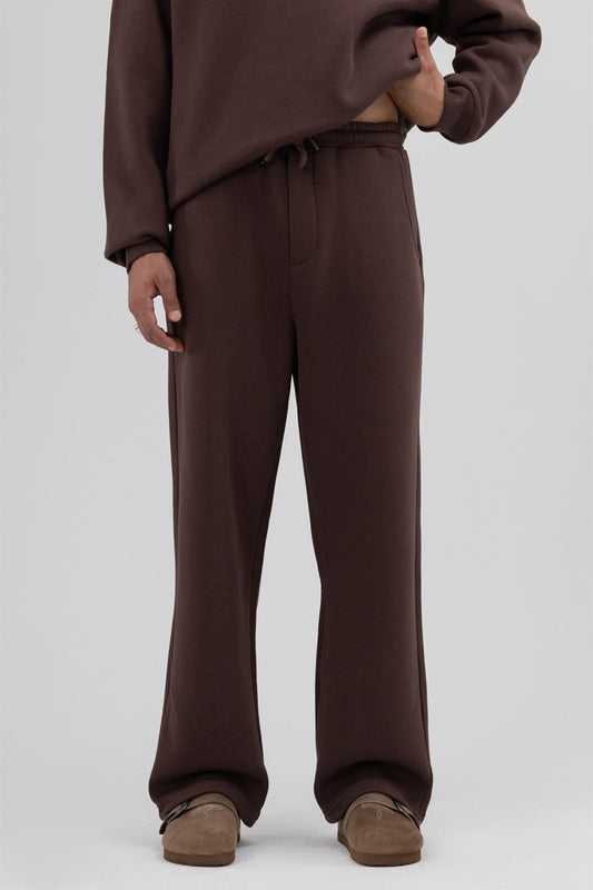 Pre-Washed Baggy Sweatpants, Brown