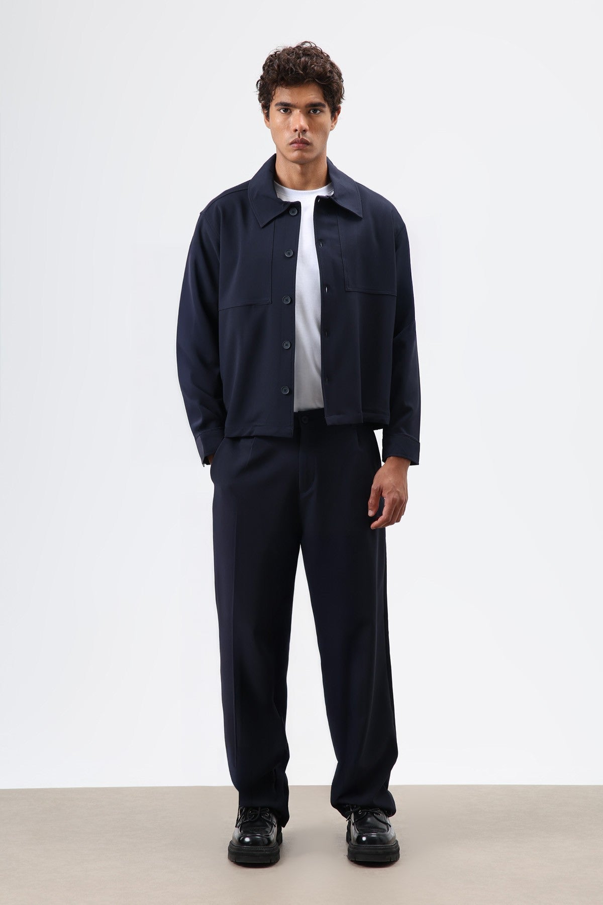 Baggy-Fit Fabric Pants