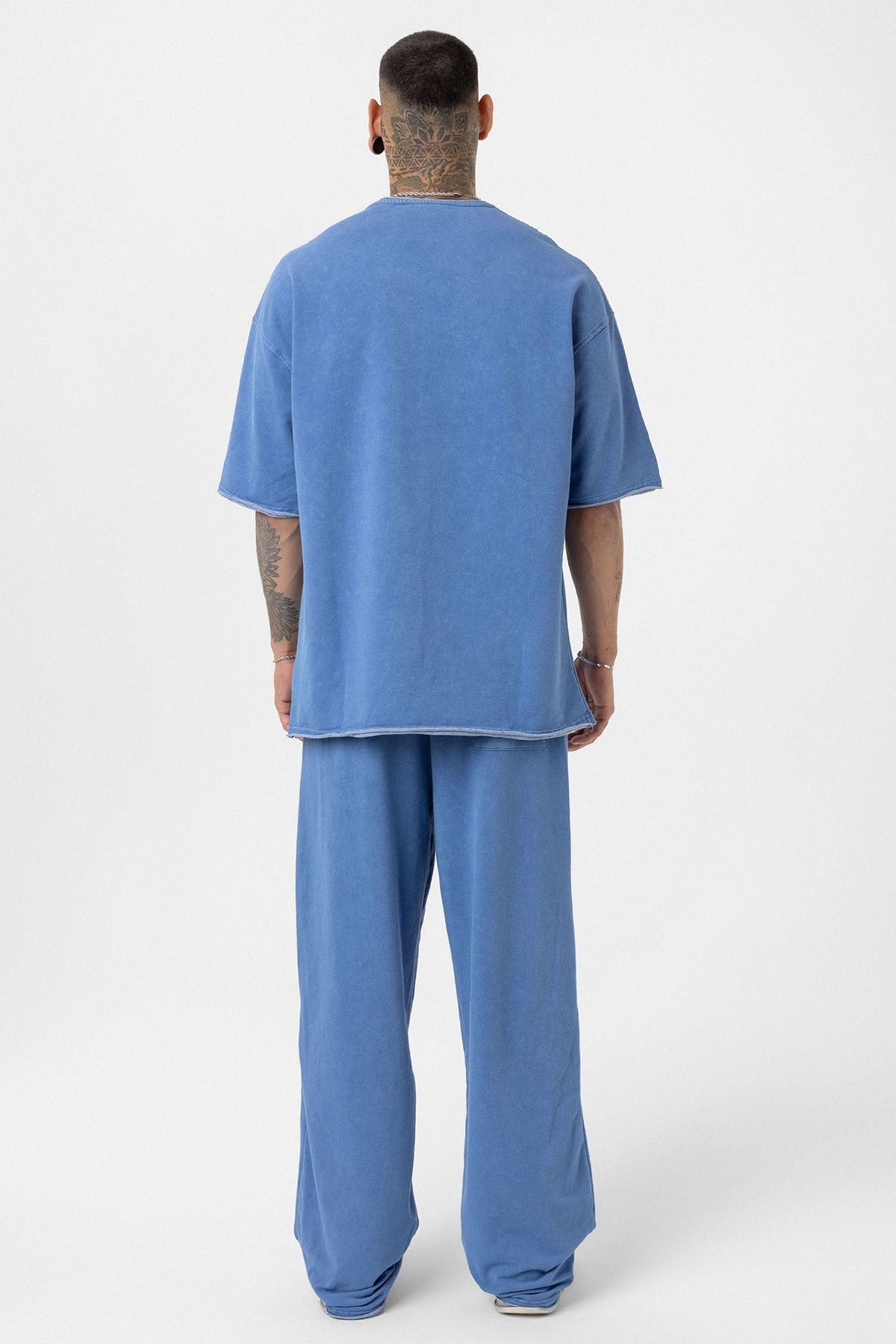 Oversized Washable Sweatsuit Set - Indigo