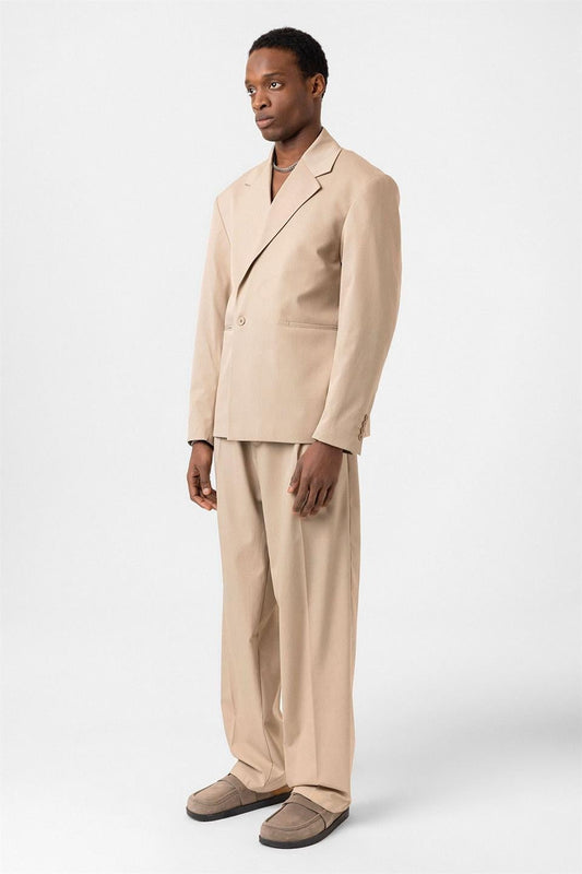 Single-Button Oversized Suit
