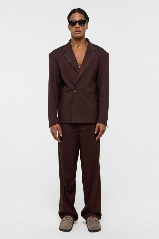 Single-Button Oversized Suit
