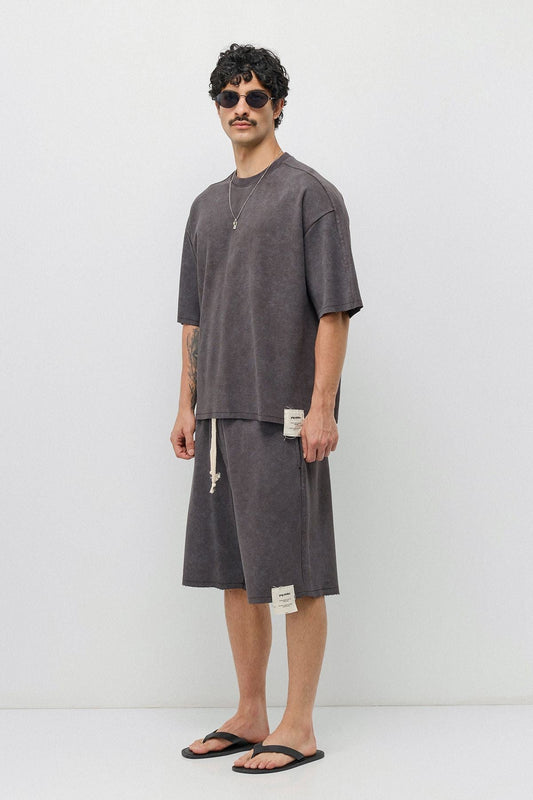 Oversized T-Shirt and Shorts Set (Pre-Washed)