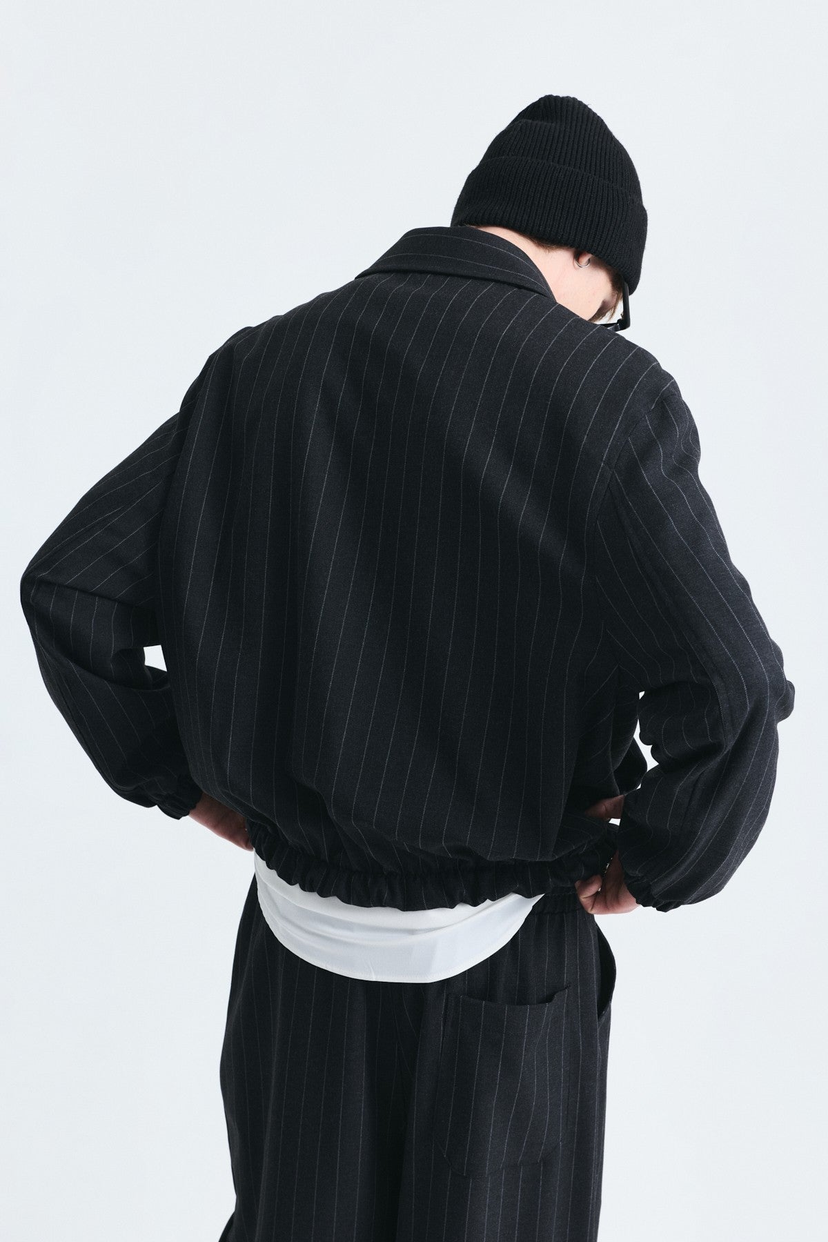 Oversized Striped Jacket Set