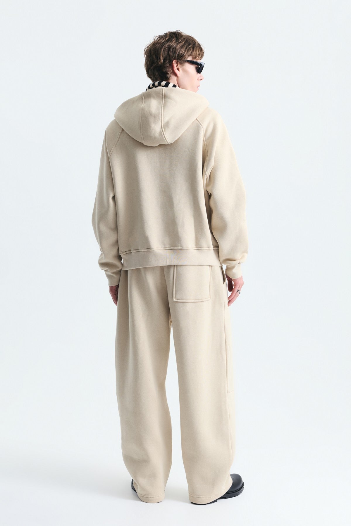 Oversized Clip-Front Sweatshirt Set