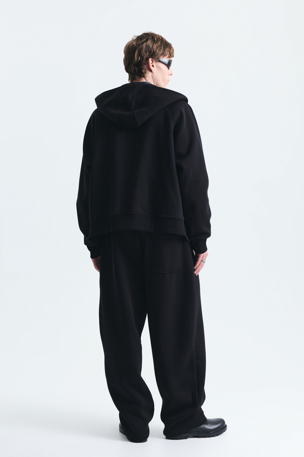 Oversized Clip-Front Sweatshirt Set