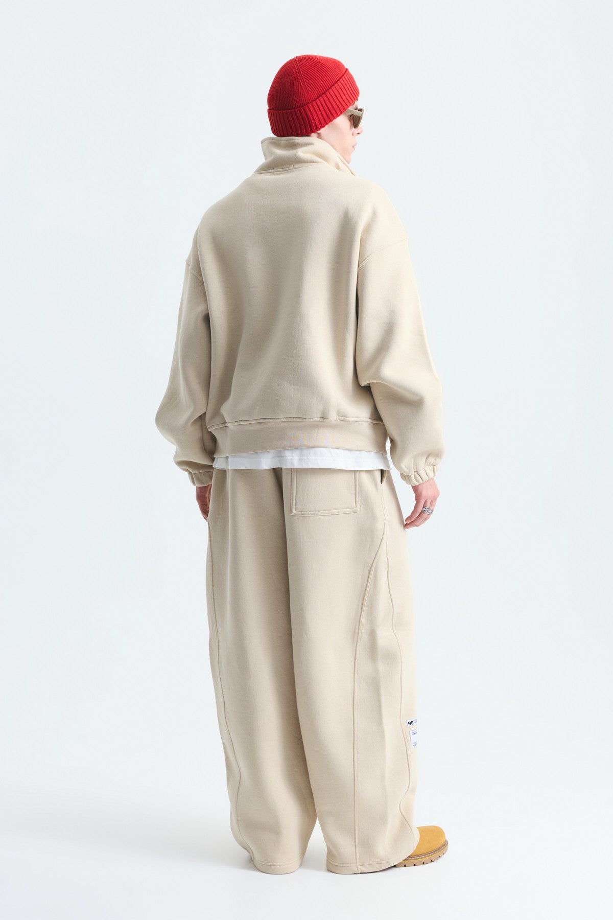 Half-Zip Barrel-Fit Sweatsuit Set