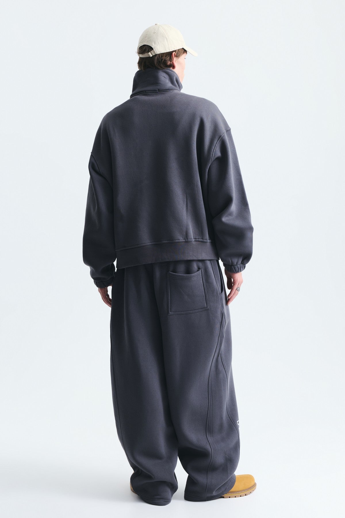 Half-Zip Barrel-Fit Sweatsuit Set