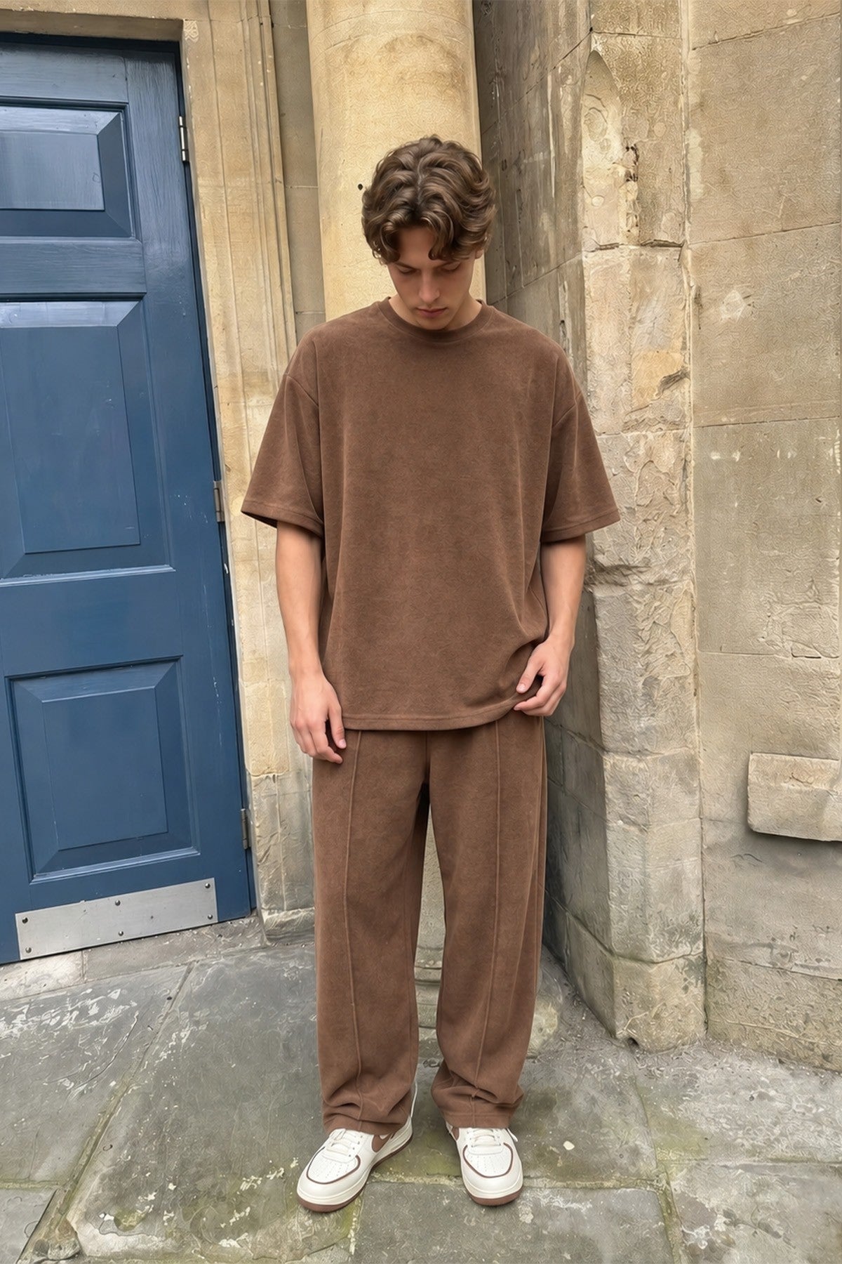 Baggy Towel-Fabric Pants