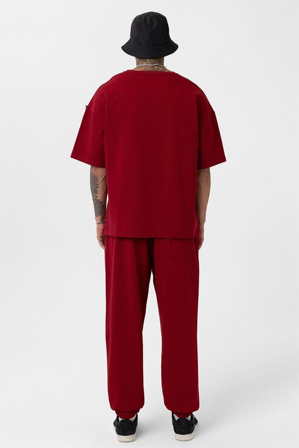 Basic Oversized Sweatsuit Set with Elastic Cuffs