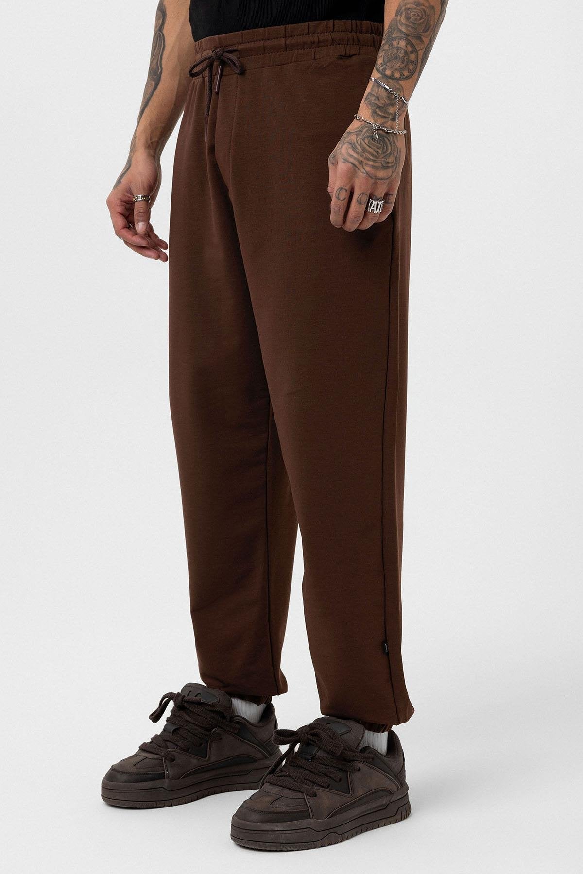 Basic Oversized Sweatsuit Set with Elastic Cuffs