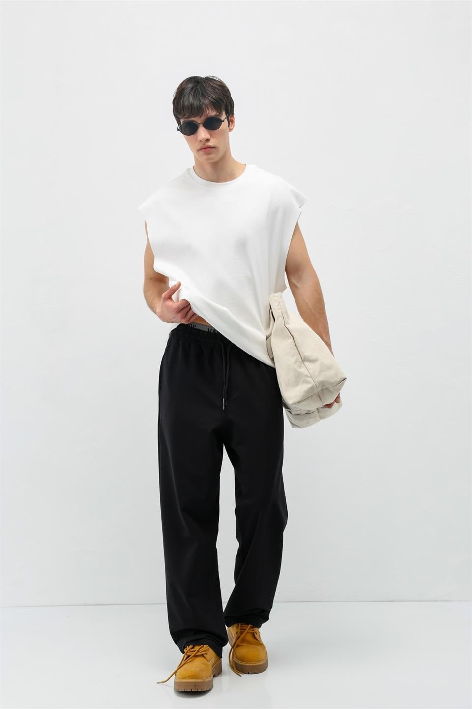 Basic Elastic-Waist Sweatpants