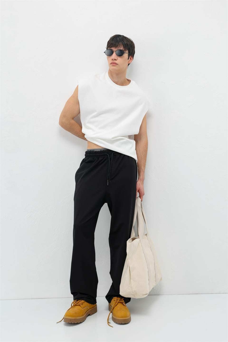 Basic Elastic-Waist Sweatpants