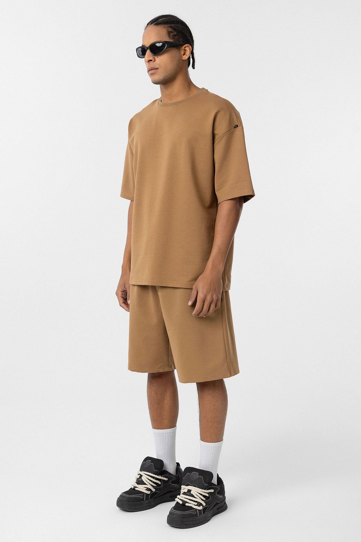 Basic Oversized Shorts Set
