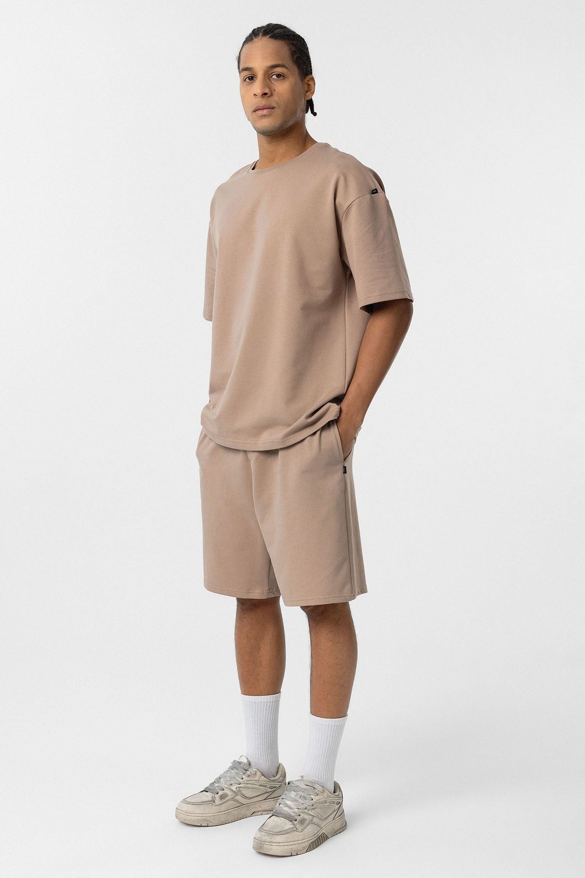 Basic Oversized Shorts Set