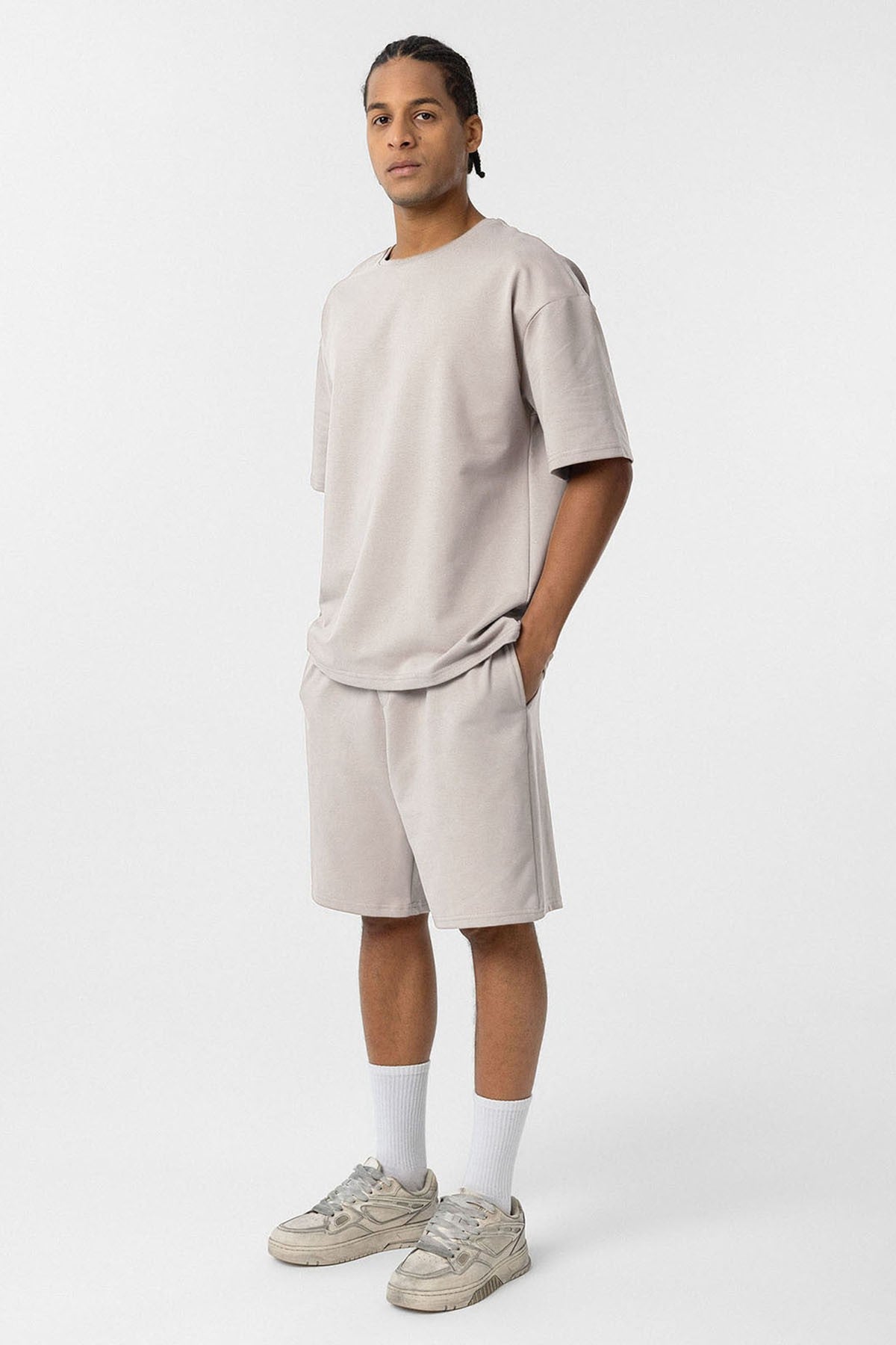Basic Oversized Shorts Set