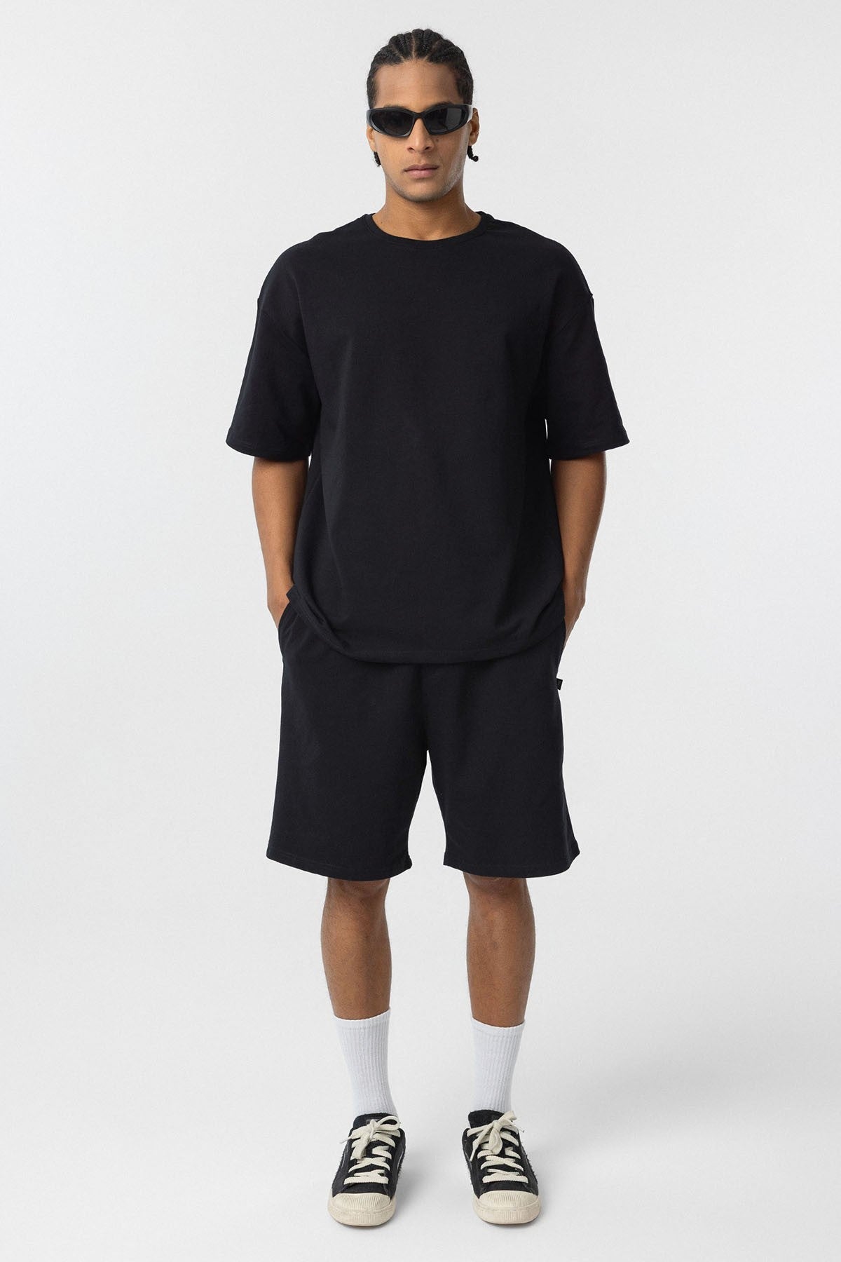 Basic Oversized Shorts Set