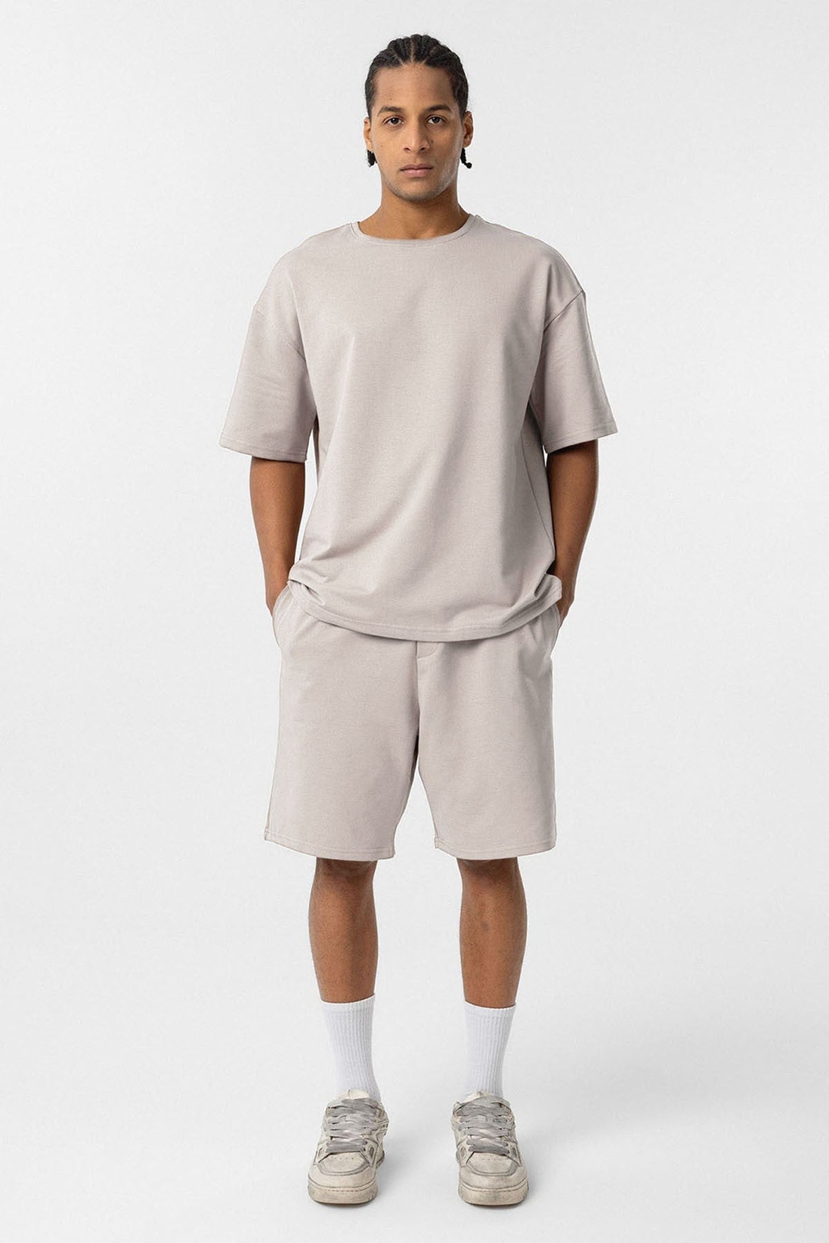 Basic Oversized Shorts Set