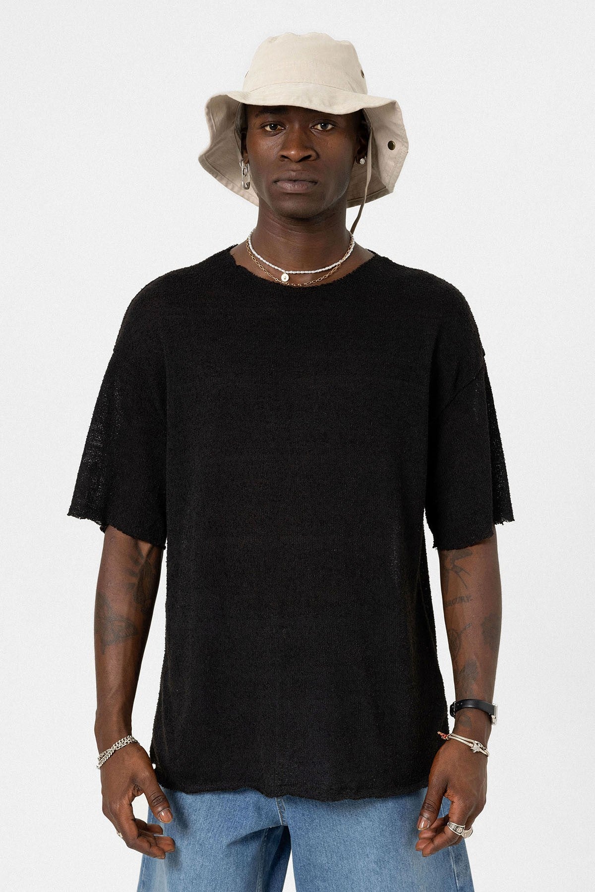 Basic Oversized Knit T-Shirt