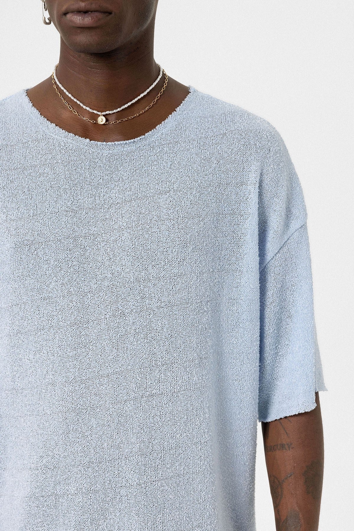 Basic Oversized Knit T-Shirt