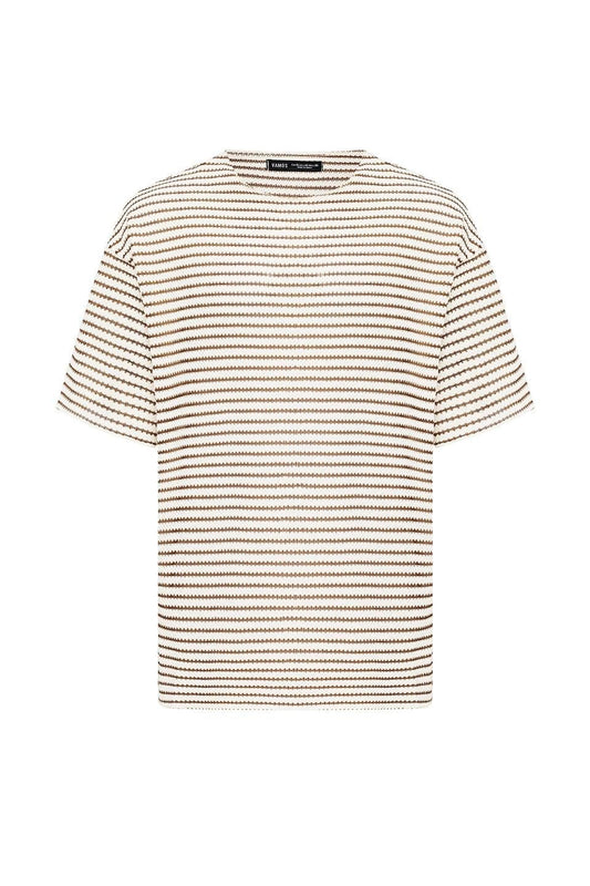 Oversized Striped Knit T-Shirt
