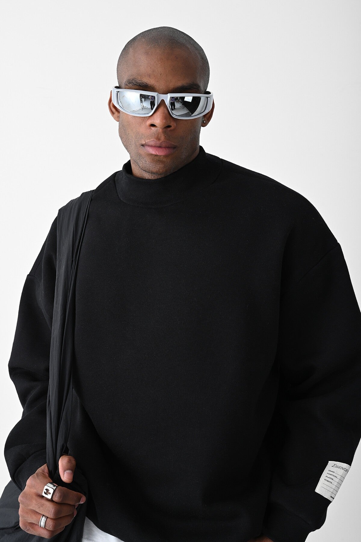 Oversized Sweatshirt with Card Detail