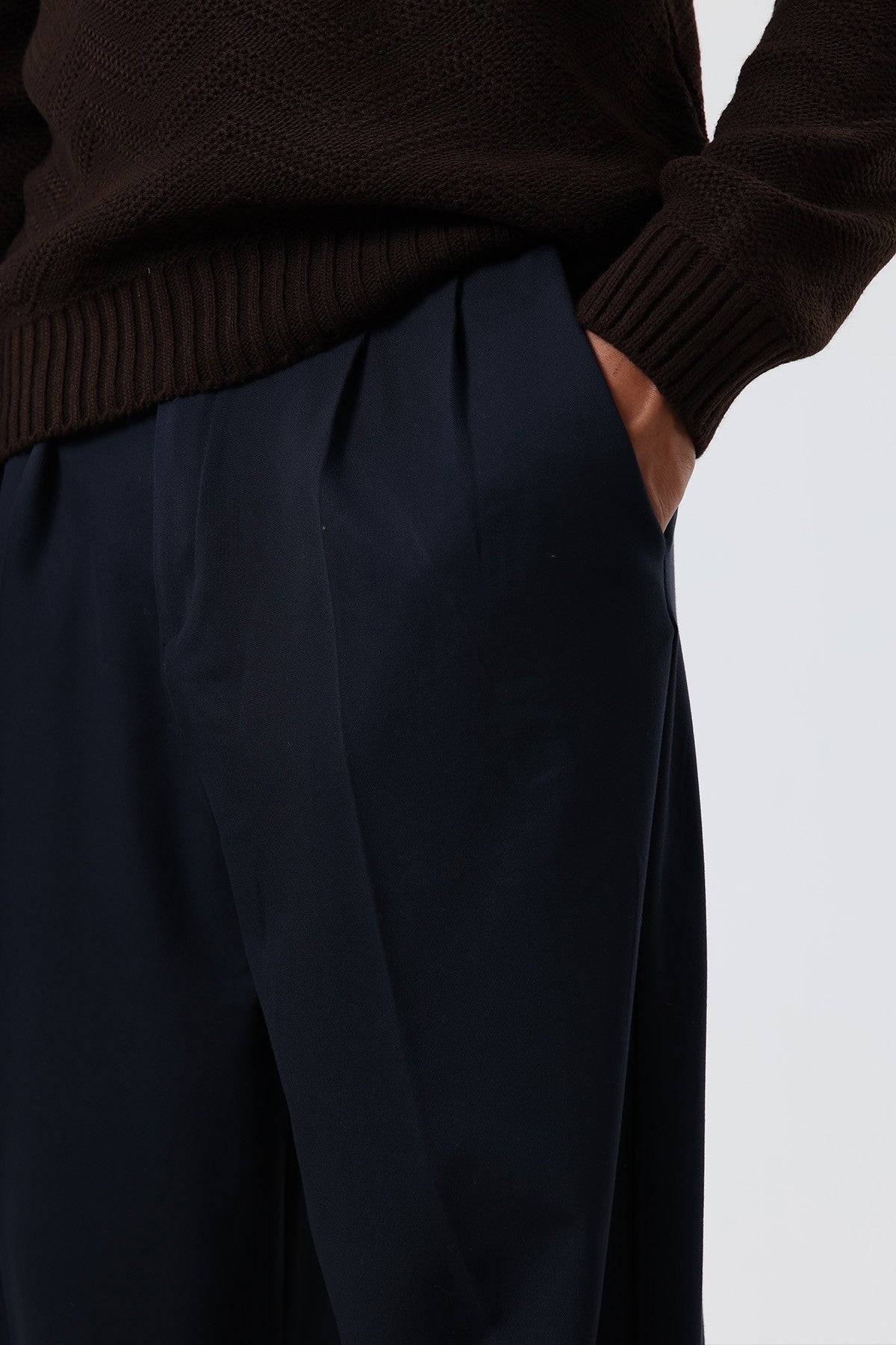 Baggy-Fit Fabric Pants 30-795-1
