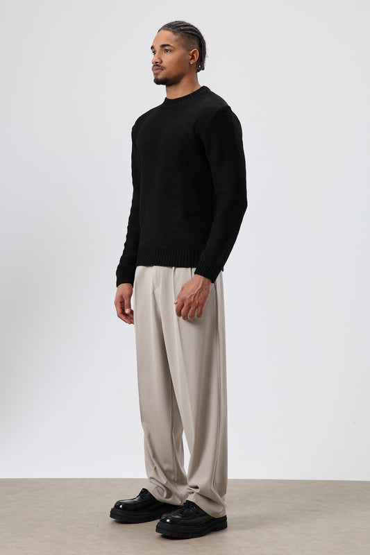 Baggy-Fit Fabric Pants